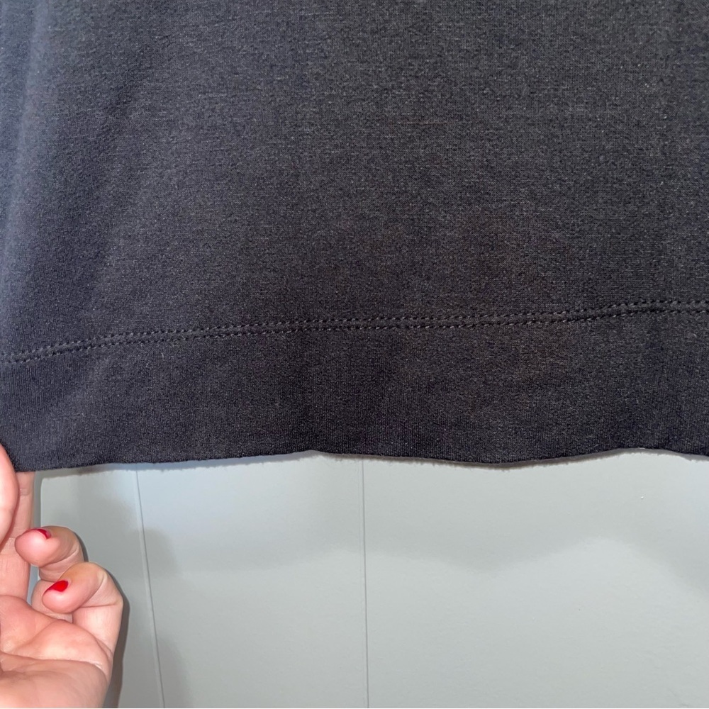 Lou & Grey Long Sleeve Black Signature Soft Knit Crewneck Dress Medium - Picture 3 of 6